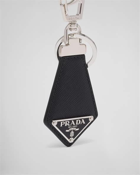 prada mens keychain|prada leather keychain.